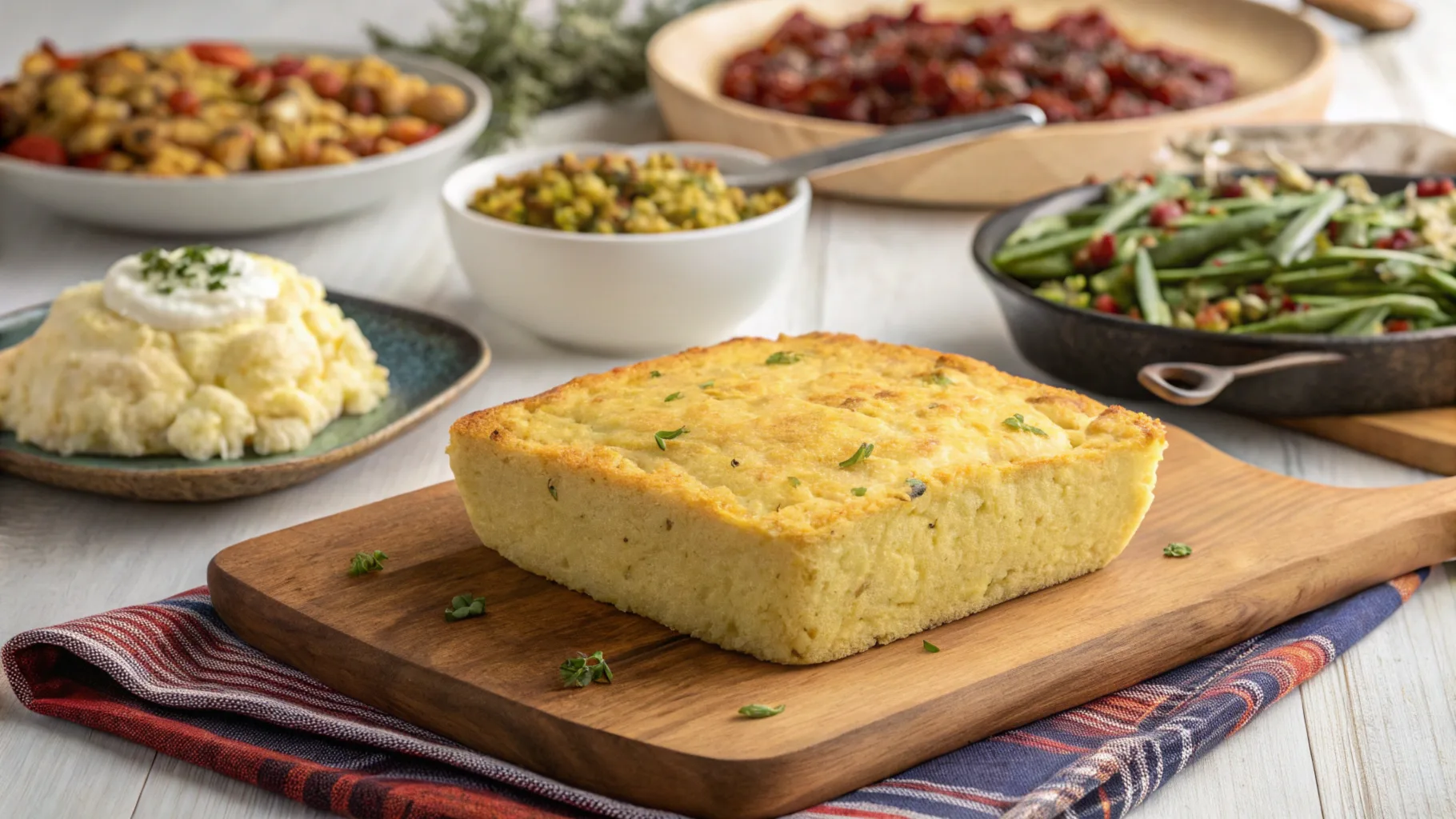 You’ve just pulled a perfectly baked vegan cornbread dressing out of the oven. How would you serve it? Would you pair it with classic sides like mashed potatoes or try something unique, like a plant-based roast? How could leftovers be used creatively for another meal?