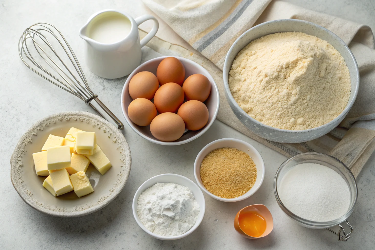 Key ingredients for crumb-free cornbread.