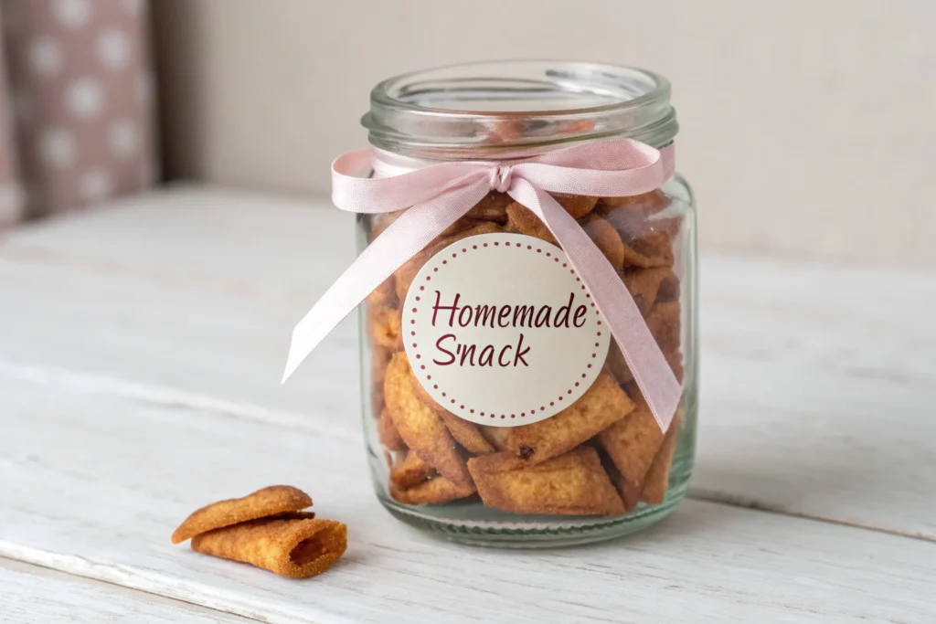 Homemade cinnamon_chips in a jar.