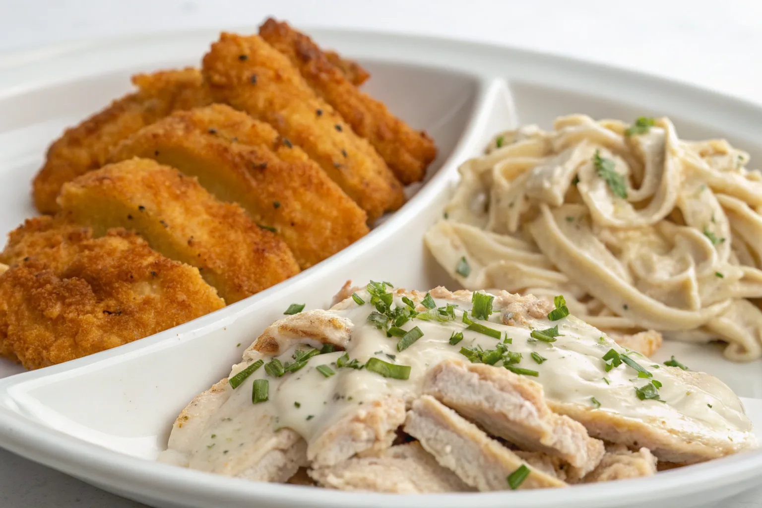 Crisped and shredded rotisserie_chicken on a plate.